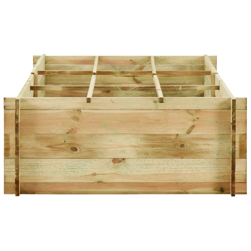 Fioriera Giardino-Letto Vegetale in Legno di Pino 197x100x40cm