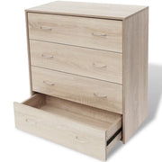 Credenza | Madia | Buffet da pranzo | Armadio da pranzo con 4 Cassetti 60x30,5x71 cm Colore Rovere