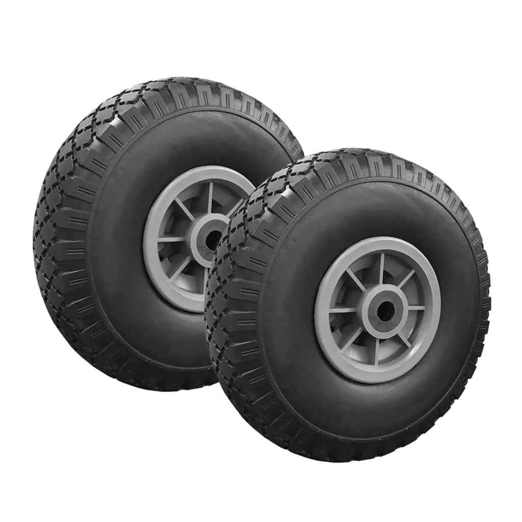 IDMarket - Set di 2 ruote antiforatura da 250 mm per carrello con foro dell'asse da 16 mm