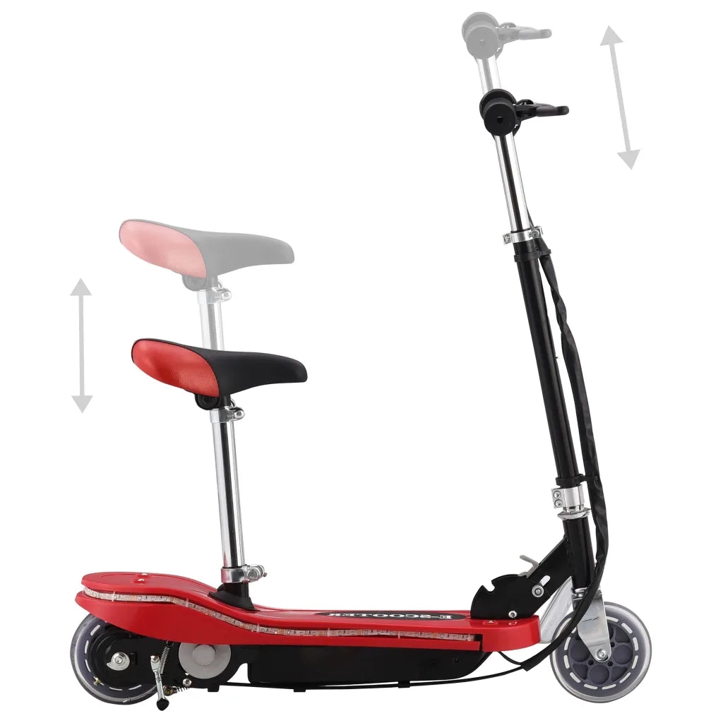 Monopattino con Sella e LED 120 W Rosso 91961