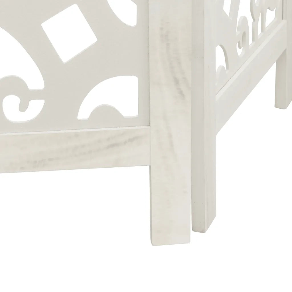 Divisorio Ambienti | Divider per stanze | Paravento 3Pannelli Bianco Legno Massello di Paulownia