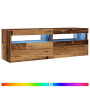 Mobile TV | Armadietto TV | Mobile Porta TV con LED Legno Antico 120x35x40 cm Multistrato