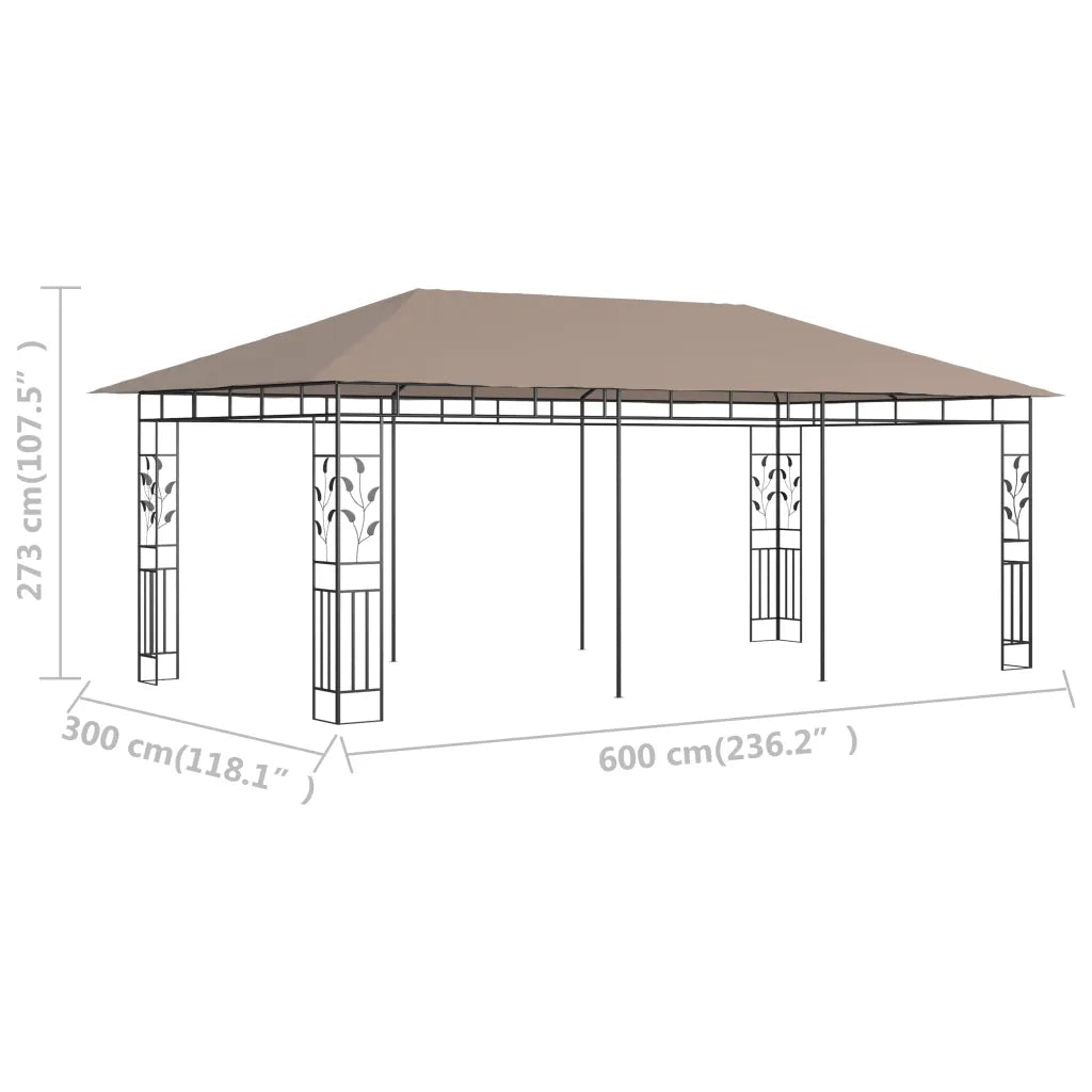 Gazebo con Zanzariera 6x3x2,73 m Talpa 180 g/mÂ²