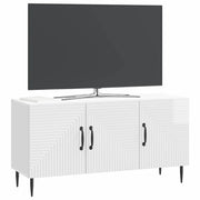 Mobile TV | Armadietto TV | Mobile Porta TV Bianco Lucido 99 x 34,5 x 50 cm Legno ingegnerizzato