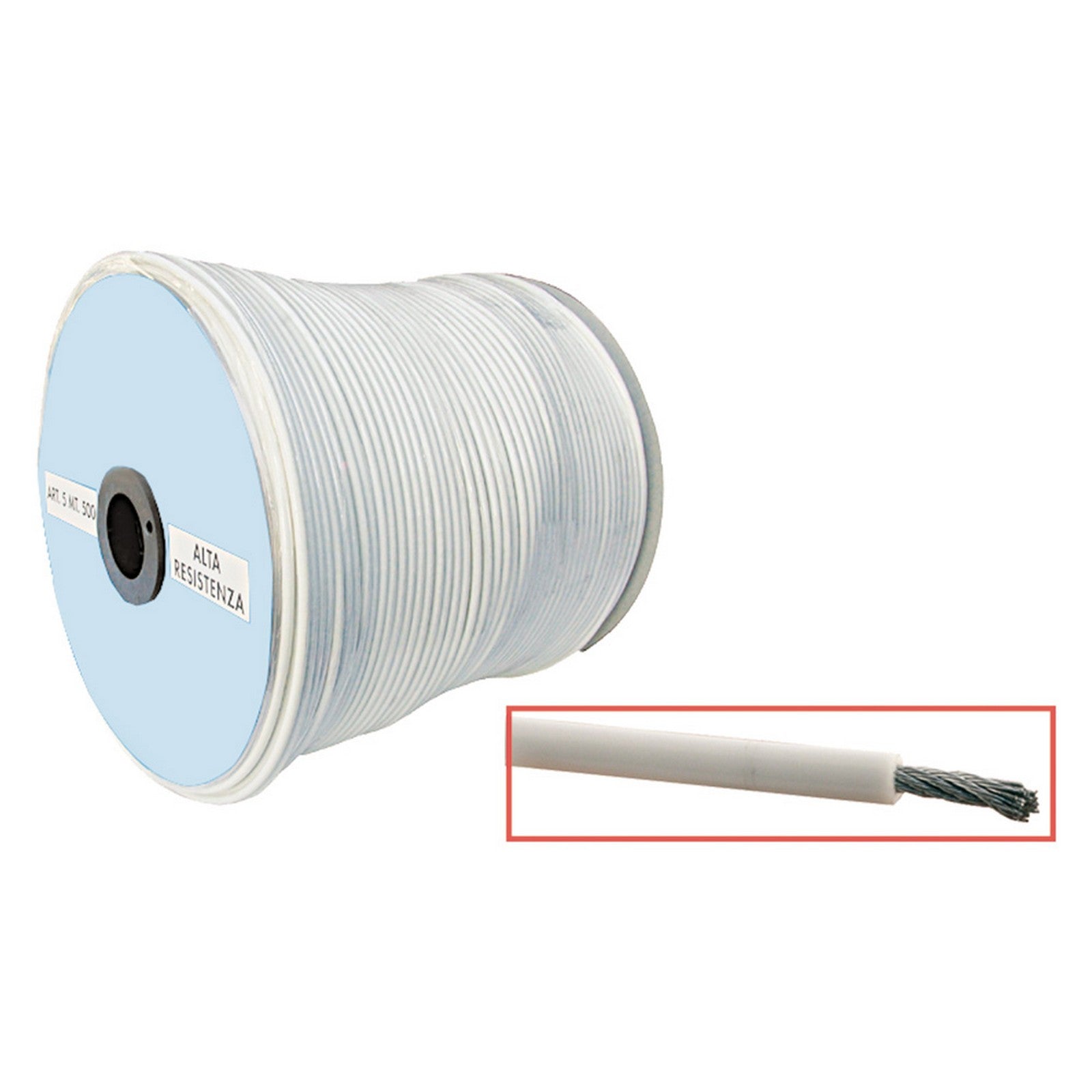 cavetto stendibiancheria 'biancone' ã¸ 4,5 x mt 500 codice 310538 cod:ferx.310538nlm