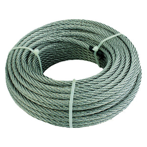 fune acciaio inox '316' mm 6 x rt. 25 mt cod:ferx.310772nlm