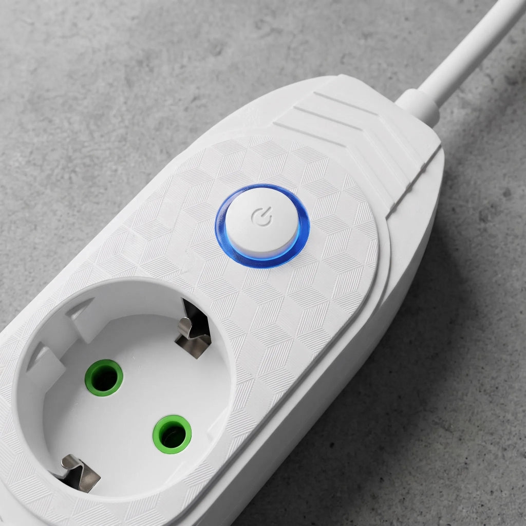 Multipresa Con Prolunga, 2 Prese + 2 Porte Usb-a + Usb-c Jnh024-3b White