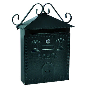 cassetta postale cm 30 x 10 x h 36 - rame antracite cod:ferx.313178nlm