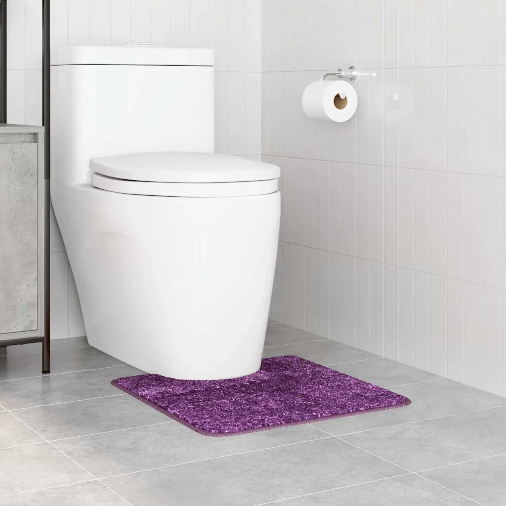 Tappeto Antiscivolo per Bagno con Taglio per Toilette Viola 4019822