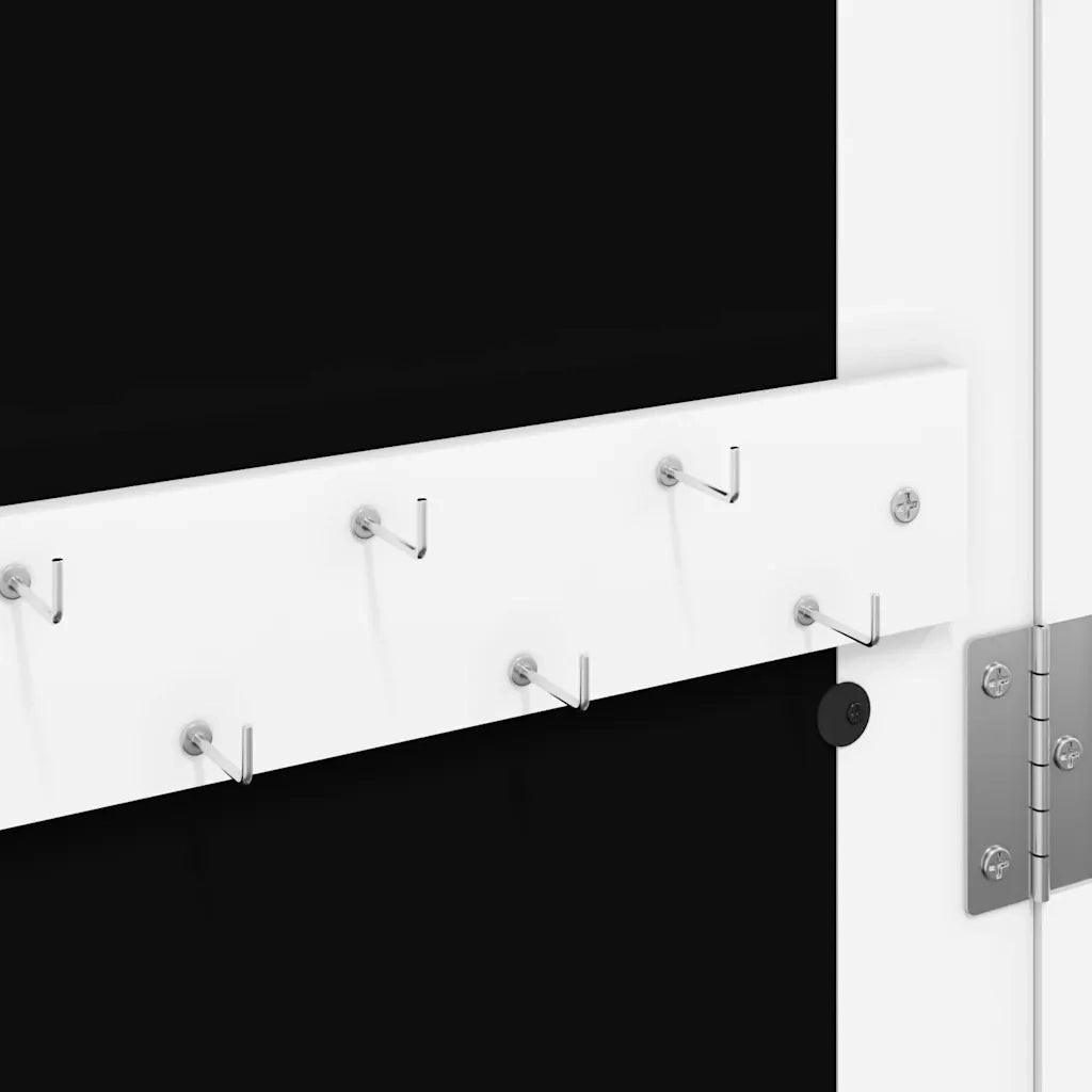 Armadietto Portagioie a Specchio Luci a LED Autoportante Bianco CFW1539416