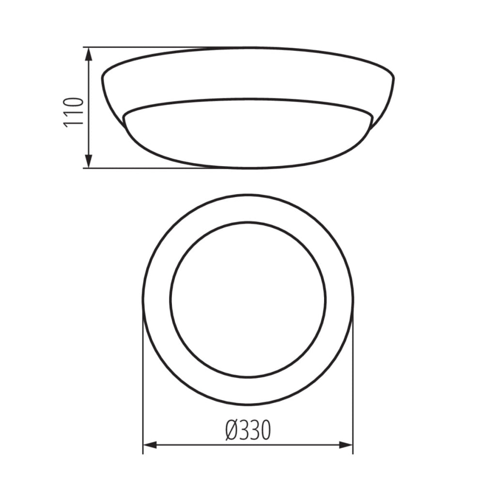 Plafoniera bagno Kanlux Erton bianca 2xE27 IP44 33cm