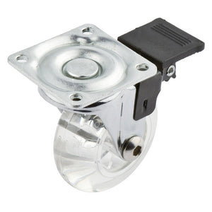 ruota per mobili trasparente con freno ã¸ 50 cod:ferx.3148920nlm