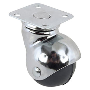 ruota per mobili art.165 ø 40 piastra mm 40 x 40 cod:ferx.3145702nlm