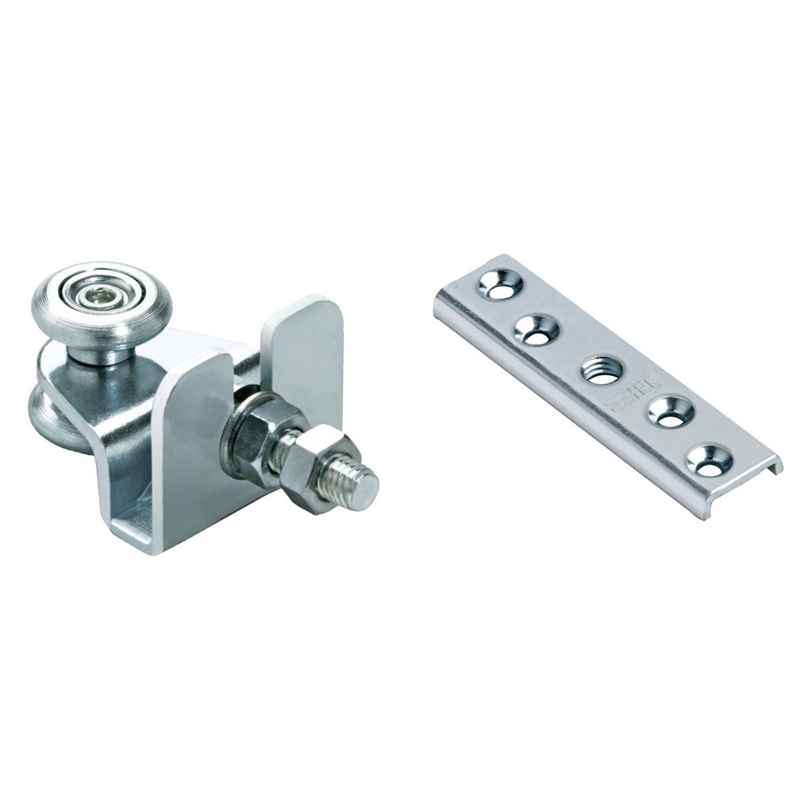 carrello a 2 cuscinetti con piastra art.38/24+42 piastrina ricambio 8 ma cod:ferx.315240nlm