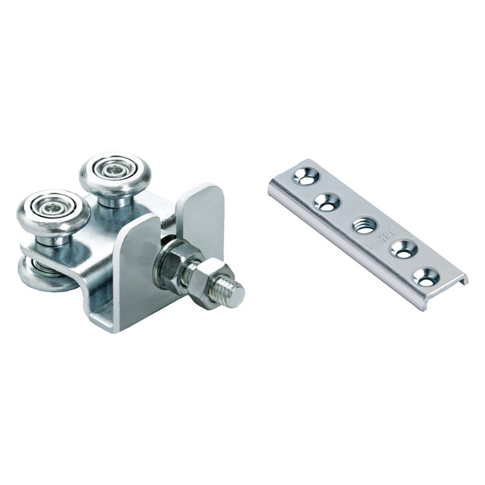 carrello a 4 cuscinetti con piastra art.40/24+42 ø mm 24 - 10 ma cod:ferx.315076nlm