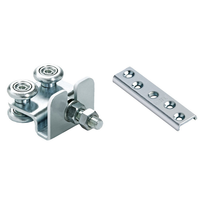 carrello a 4 cuscinetti con piastra art.40/24+42 ø mm 24 - 10 ma cod:ferx.315076nlm