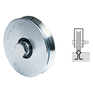 ruota per cancelli gola a 'y' art.306y ã¸ 80 cod:ferx.315142nlm