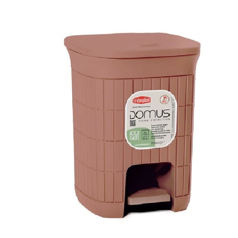 Pattumiera Bidone con Pedale da Bagno Domus Mocha Mousse 6 Litri