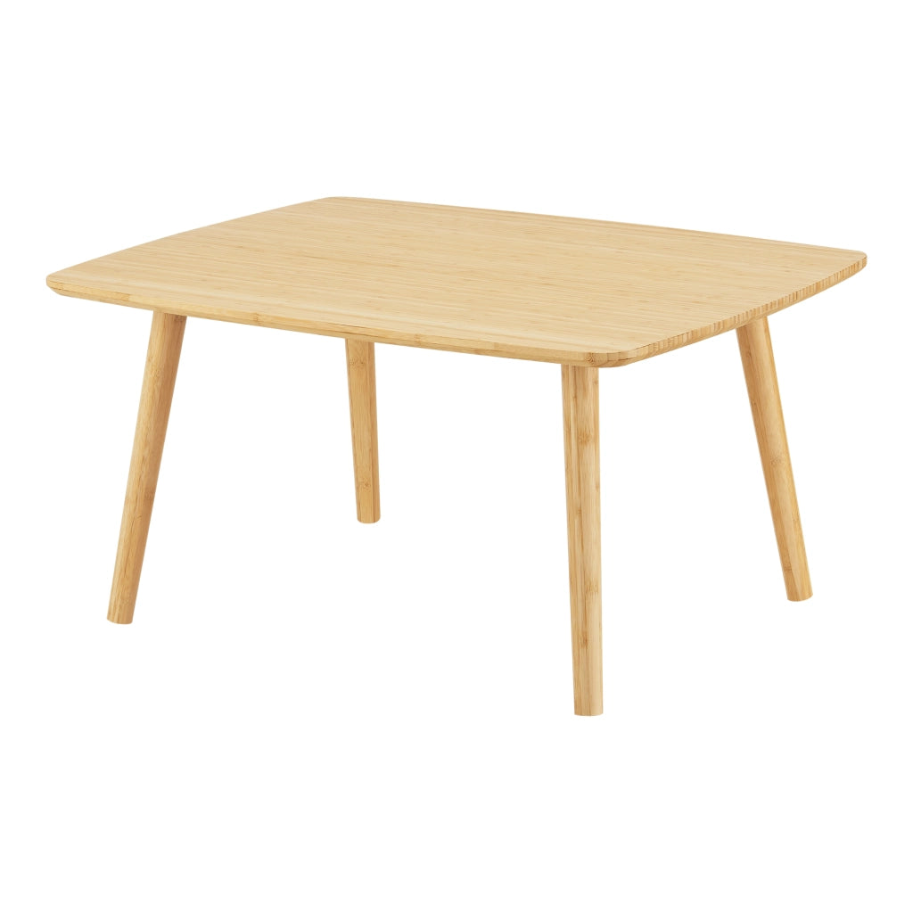 Tavolino Basso da Divano 'Nurmijärvi' con Piano Rettangolare - Bambù - color Naturale [en.casa]