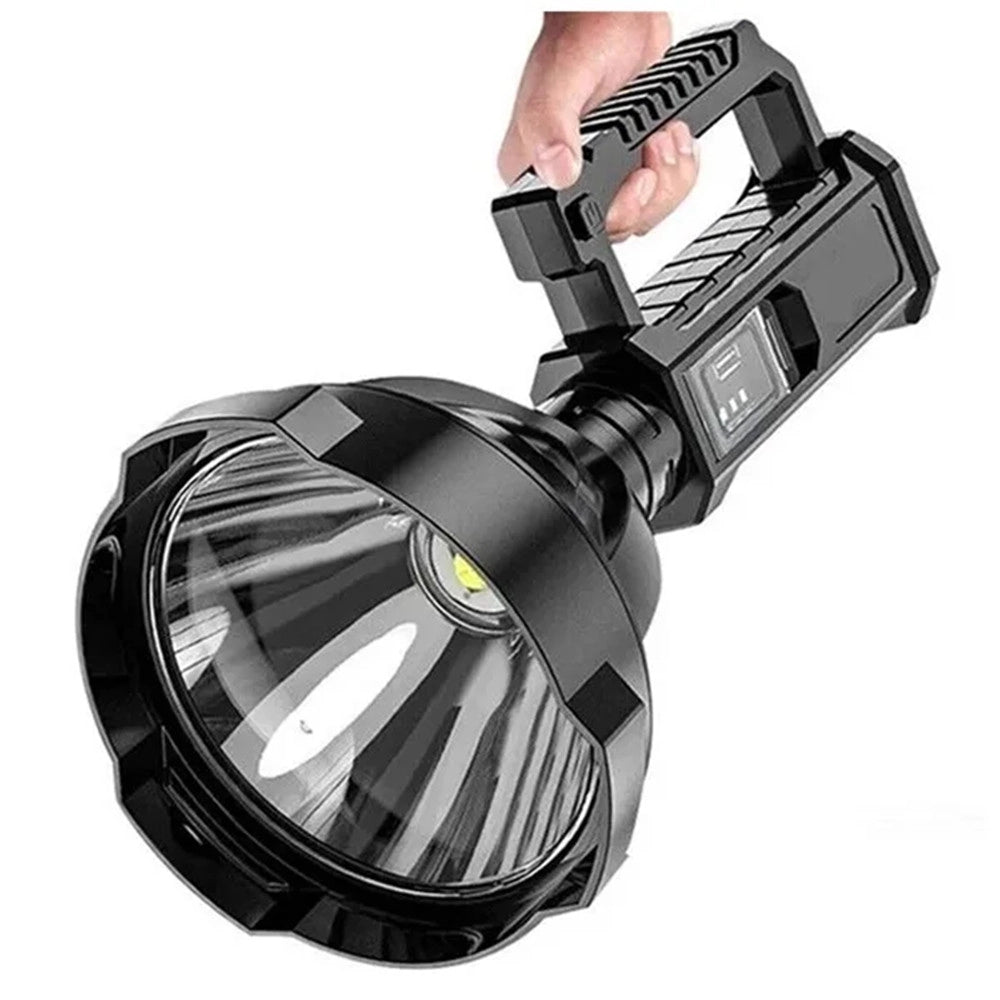 Trade Shop - Torcia A Led Portatile Fo-120 Ricaricabile Usb Con Treppiede Pieghevole Funzione Powerbank -