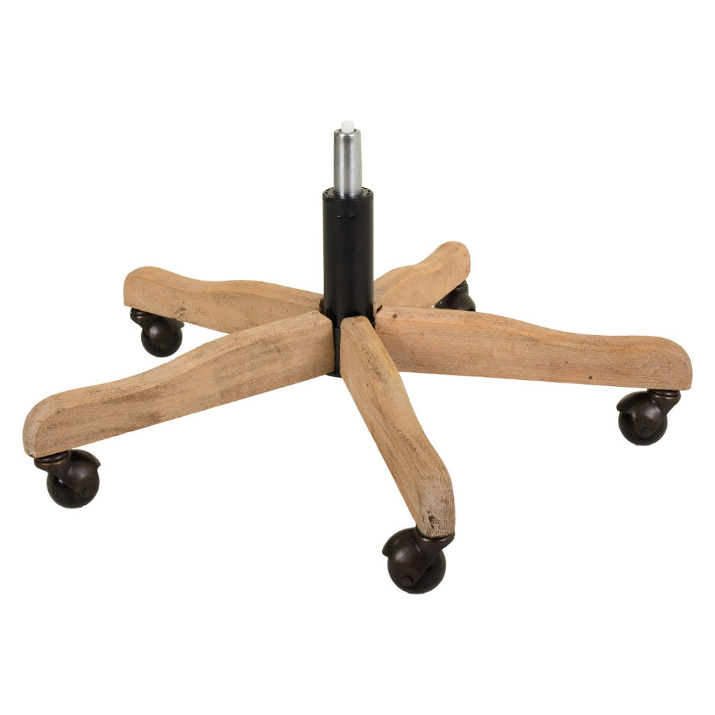 Sedia in legno e imbottita con ruote grigie 63x54x40/87h