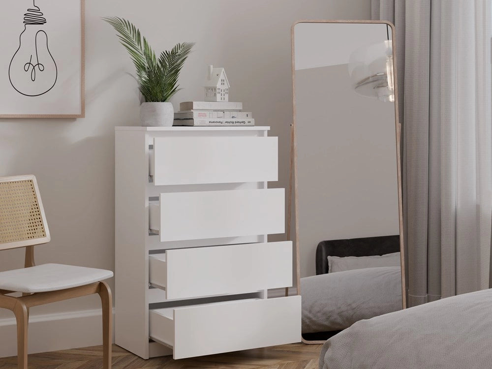 Cassettiera MALWA M4 60 bianco per camera e soggiorno