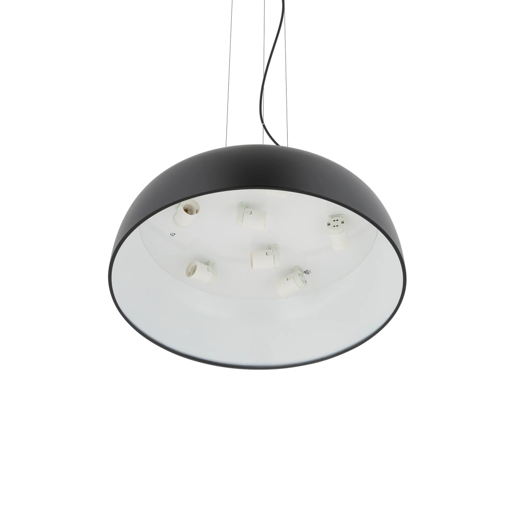Lampadario loft nero Ø58 7xE27 Satellite M Nowodvorski
