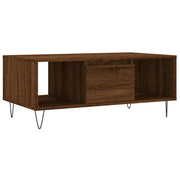 Tavolino da salotto | Tavolino da caff¨¨ | Tavolino da Soggiorno Rovere Marrone 90x50x36,5 cm in Multistrato