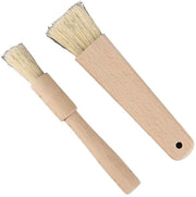 Spazzola per teglia in legno - Pennello per forno - Utensili da cucina - Capelli di maiale - Materiale naturale - 18,5 x 4 cm / 18,5 x 2,5 cm - Pennello per forno