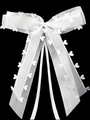 Autostrikken con Punti di Acciaio - Strisce di Aria in Tessuto di Satin Manuale - Per Decorazione di Matrimoni e Feste - Facili da Attaccare all'Auto.