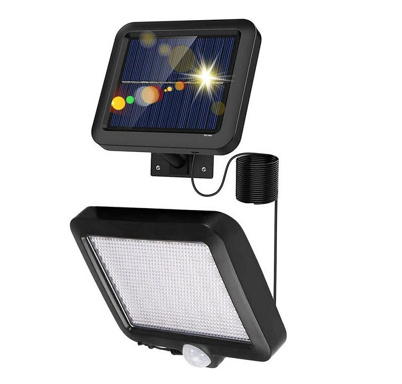 2X FARO FARETTO LED ESTERNO 30W A ENERGIA SOLARE LUCE GIARDINO SENSORE MOVIMENTO
