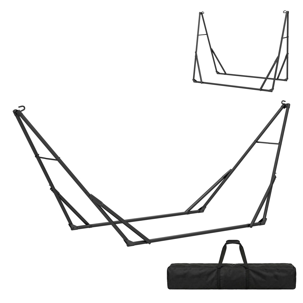 Supporto per Amaca Pieghevole in Acciaio ¨C zephmum ¨C Nero, 290 cm