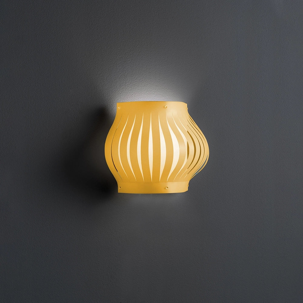 Applique Balcony Helios 1 Luce In Polilux Ocra Con Cavo Made In Italy