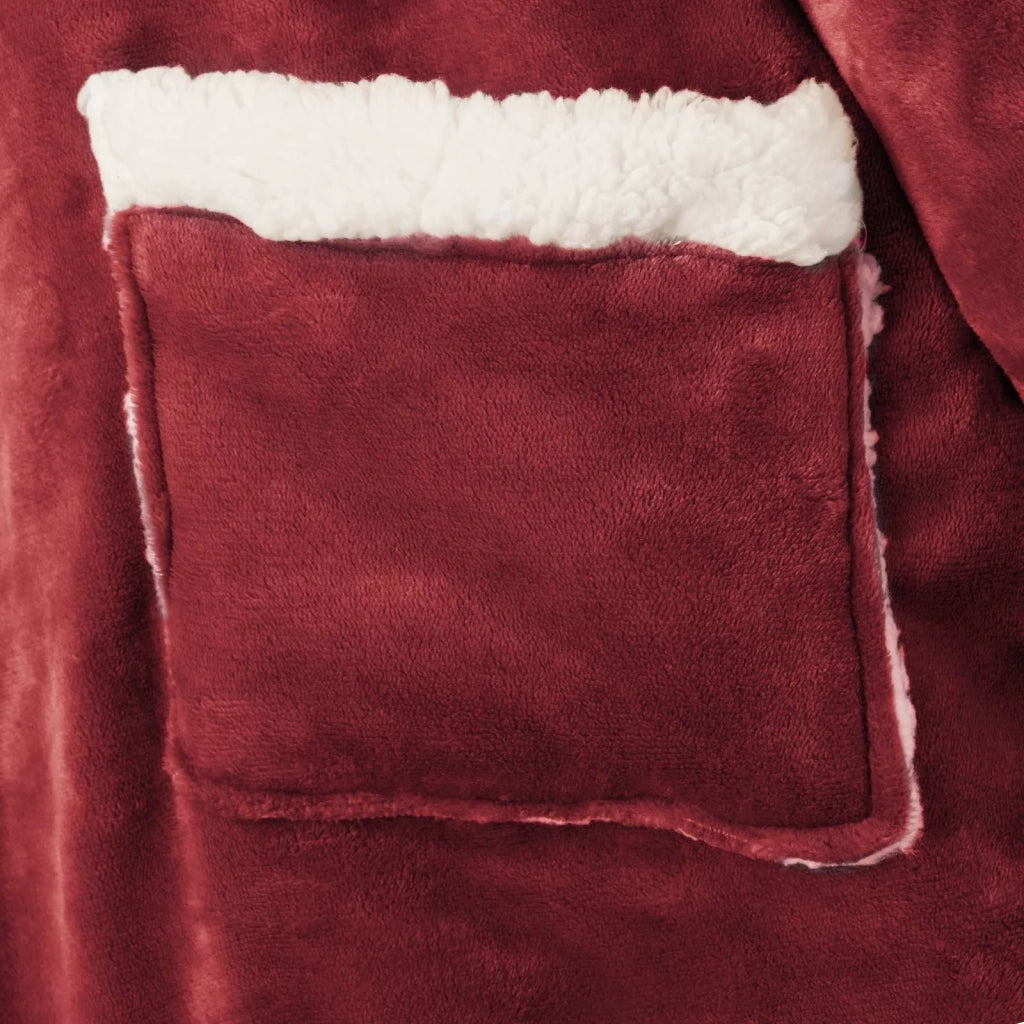 Felpa coperta Rosso Bordeaux M Pile e Flanella CFW5880923