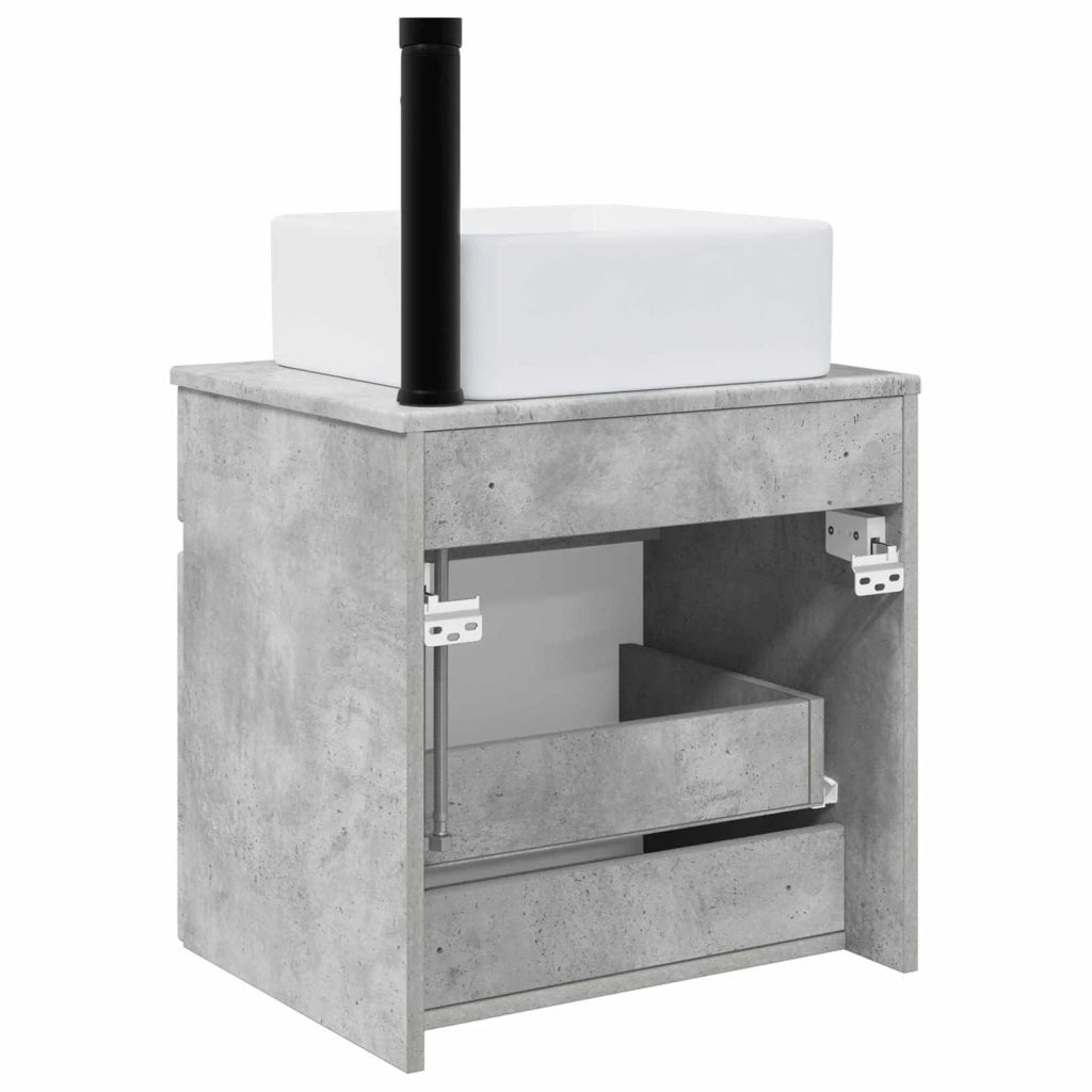 Mobile lavabo da parete Grigio Cemento 49 x 41 x 63 cm 890565