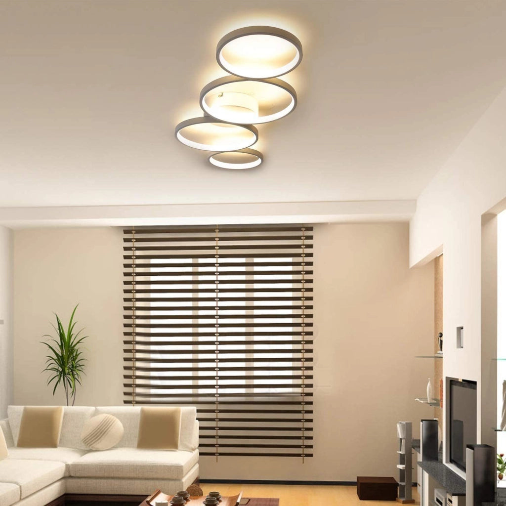 ZMH Lampada da soffitto LED 30W incasso 3000K luce calda design moderno 89cm