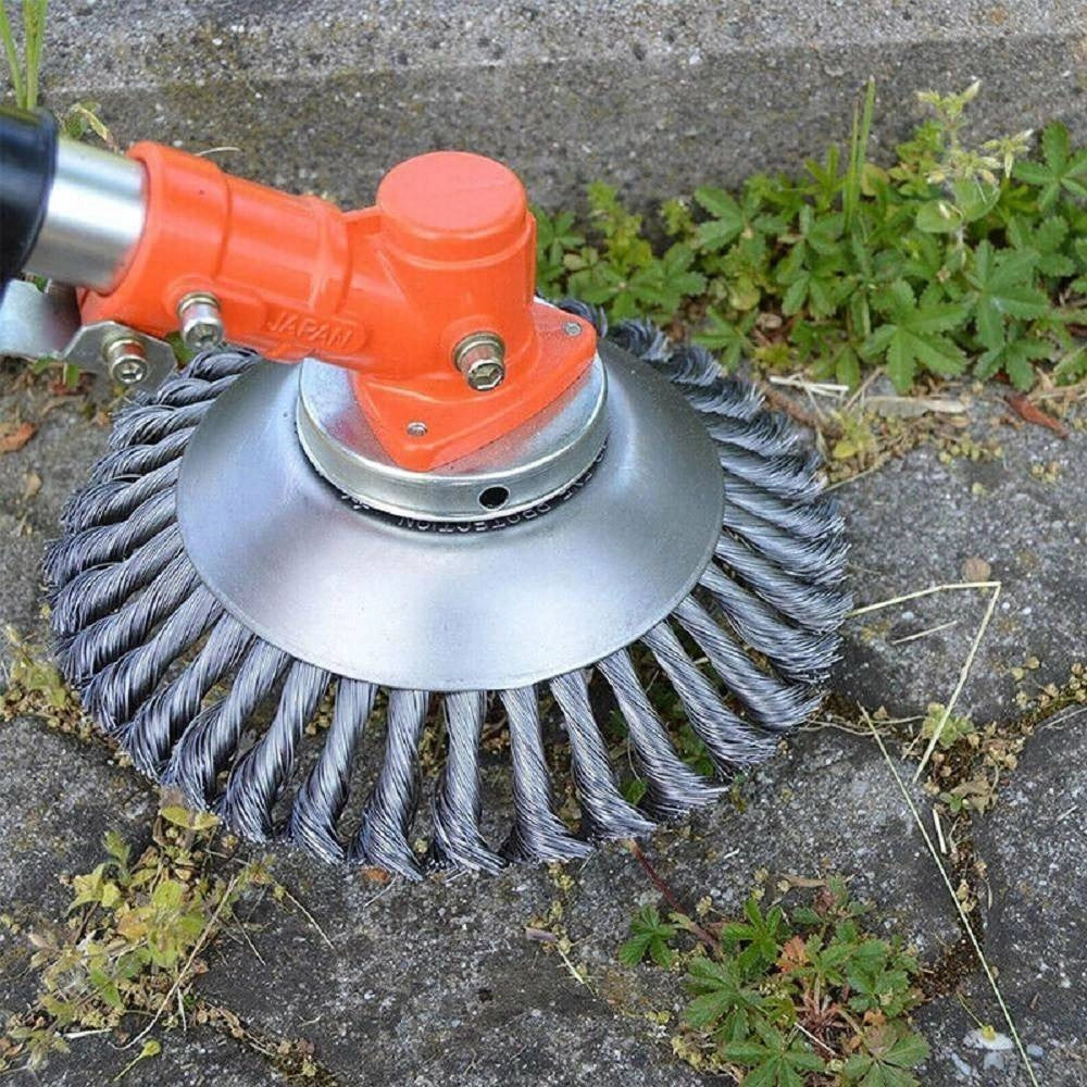 Trade Shop - Testina Per Decespugliatore Universale Spazzola Per Pulizia Pavimenti 150mm 6" -