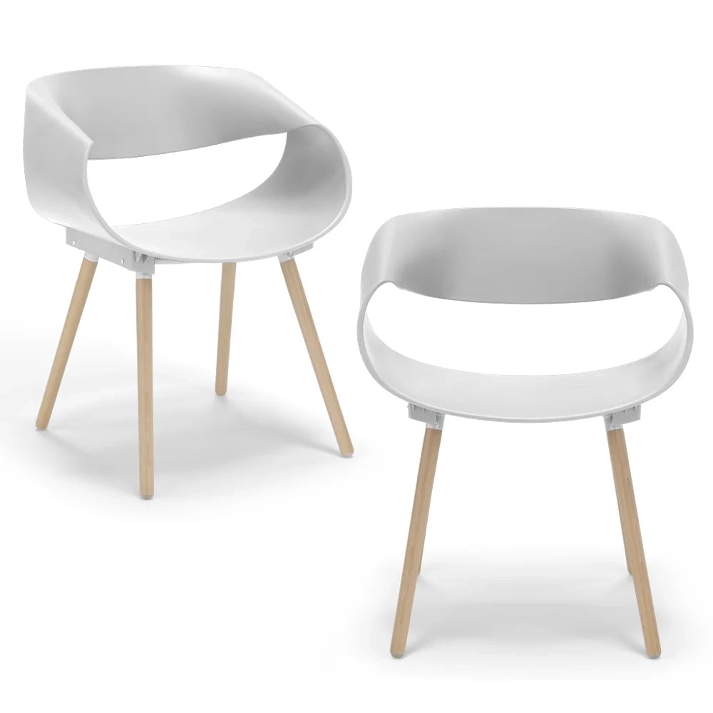 Set 2 sedie in polipropilene DILETTA con gambe in faggio, resistente ai raggi UV, design moderno, ideale per sala da pranzo, cucina, sala d’attesa, bar, ristoranti, colore Petrolio