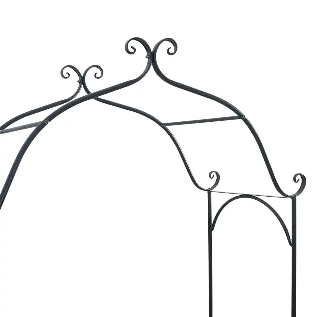 Panchina da giardino Nero 121 x 48 x 200 cm Acciaio 42008121