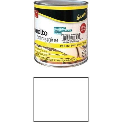 SMALTO ANTIRUGGINE HAND - BIANCO OPACO ML 750- 6 pezzi