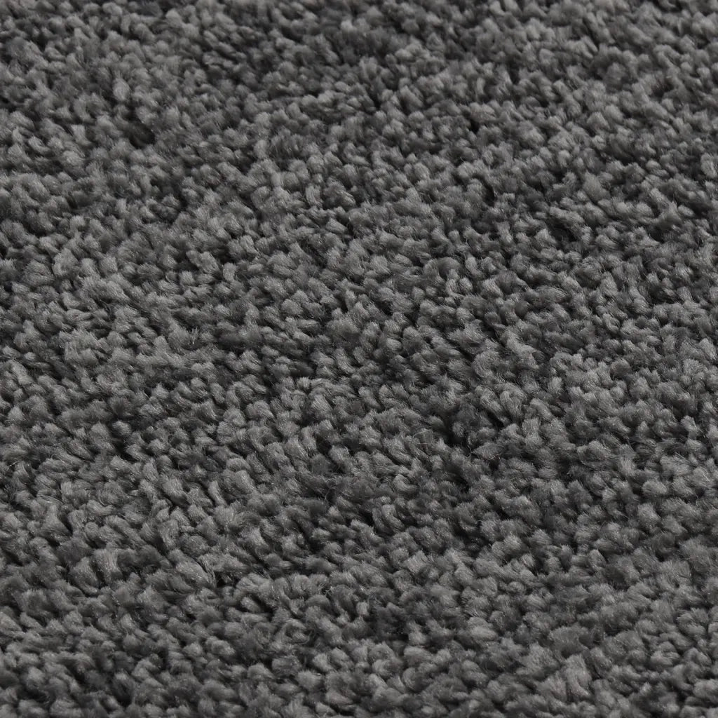 Tappeto Shaggy Grigio Scuro 80x150 cm Antiscivolo 340377