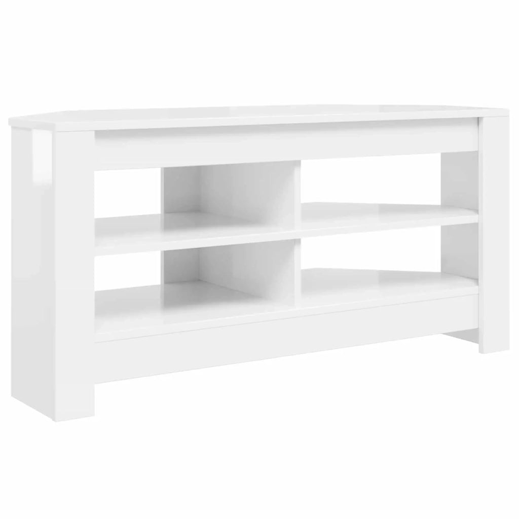 MobileTVAngolare 102 x 40,5 x 45 cm Bianco ad Alto Lucido 889779