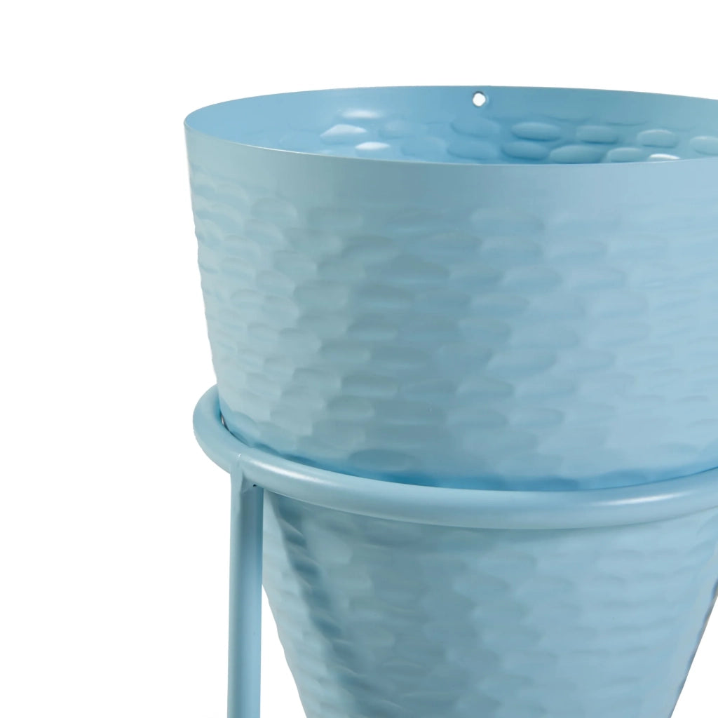 Portavasi da esterno 41 x 16 cm azzurro 03_0010356
