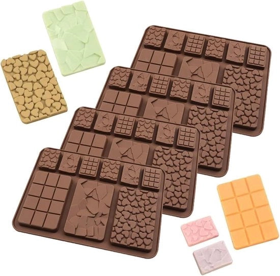 Mold di Caramello in Silicone - Stampi di Silicone per la Cucina DIY - 4 pezzi - Coperture Antiforatura per caramelle, dolci e barrette energetiche - Prezzo più basso