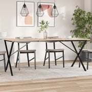 Telaio Gambe a X per Tavolo da Pranzo 160x80x73 cm in Acciaio