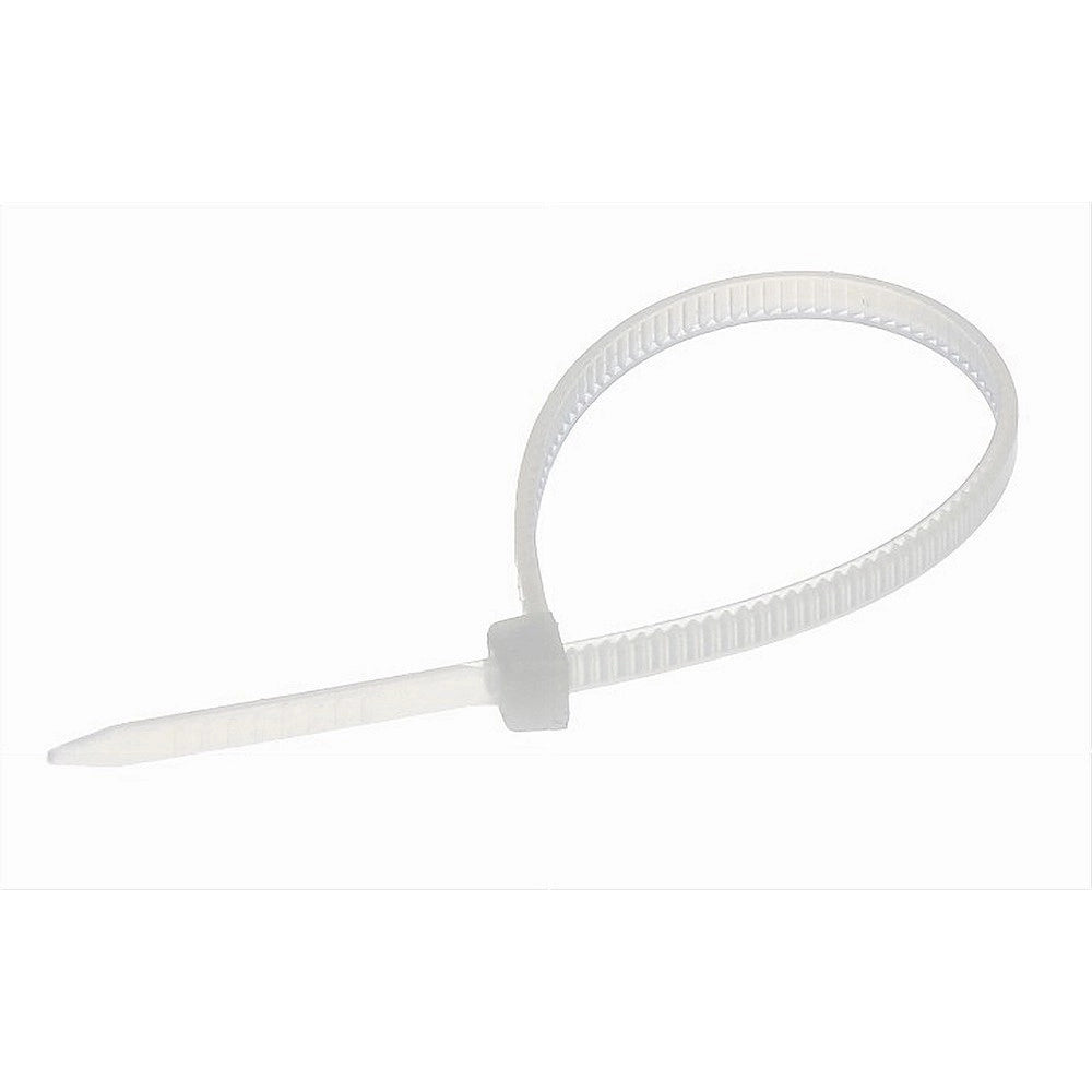 Trade Shop - Set 100 Pz Fascette Serracavo Autobloccanti In Nylon Bianco 2.5mmx100mm 25-100-b -