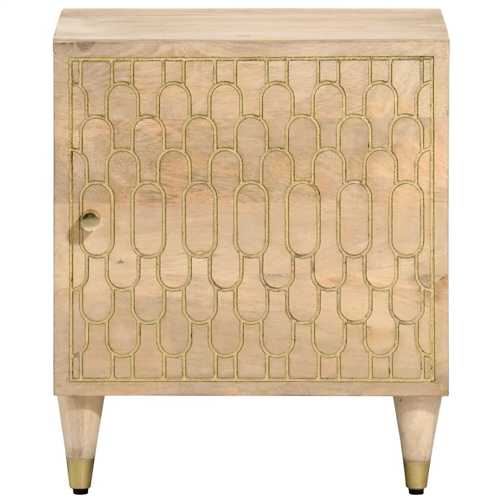 Comodini 2pz 40x33x46 cm in Legno Massello di Mango 358245