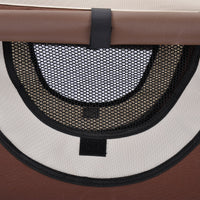 Trasportino per Cani e Gatti Pieghevole Caffè 61x46x51 cm