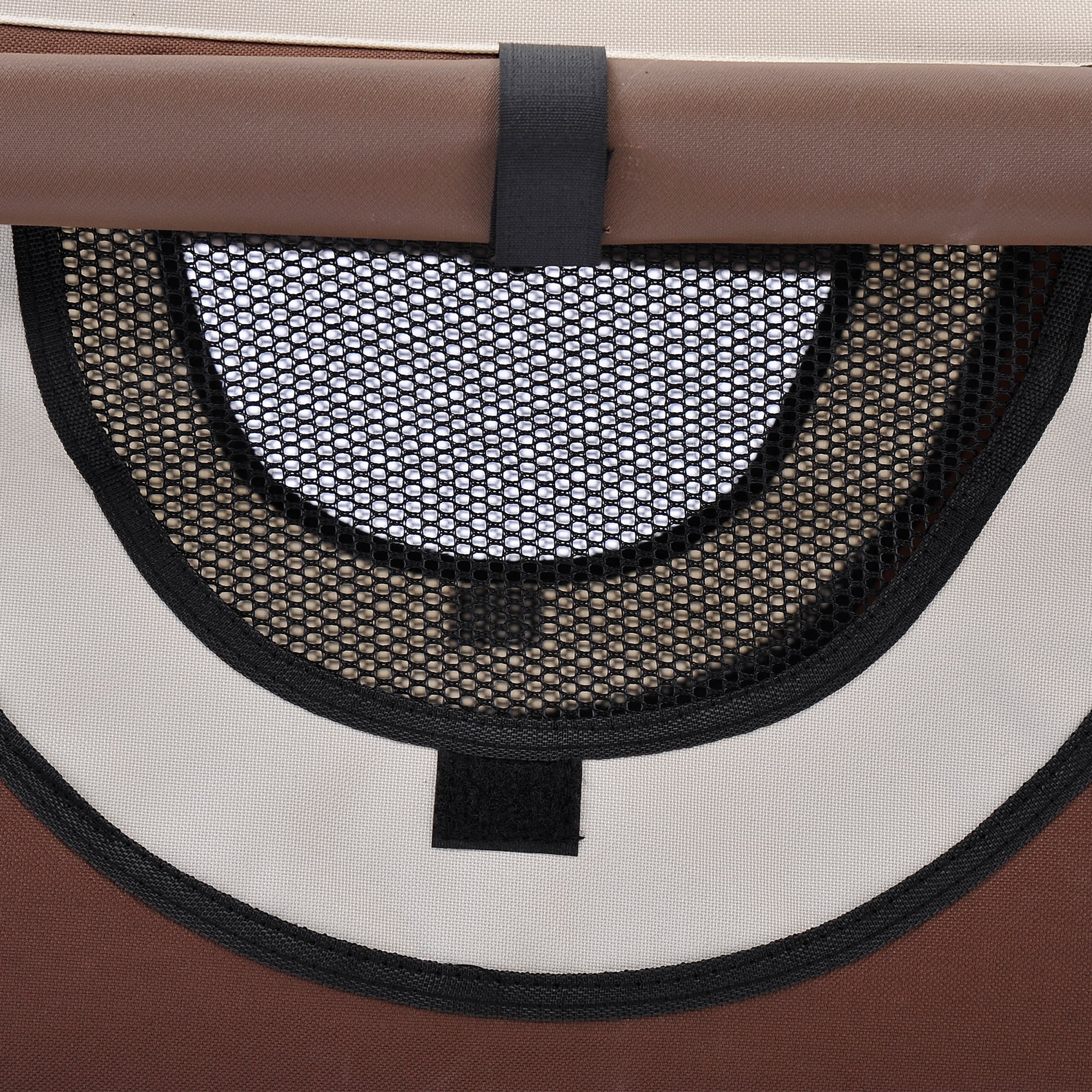 Trasportino per Cani e Gatti Pieghevole Caffè 61x46x51 cm