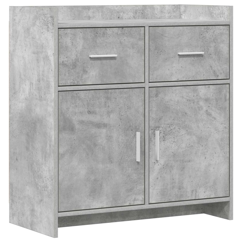Credenza Grigio Cemento 75 x 36 x 80 cm Legno ingegnerizzato 8011118